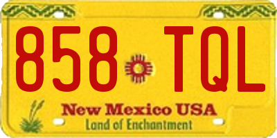 NM license plate 858TQL