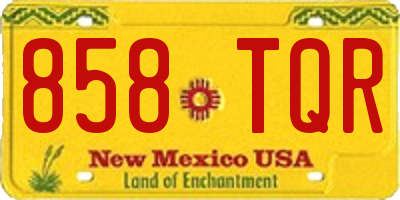 NM license plate 858TQR