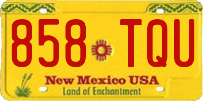 NM license plate 858TQU