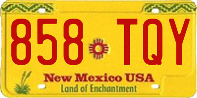 NM license plate 858TQY