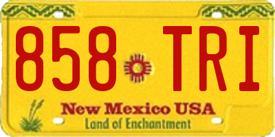 NM license plate 858TRI