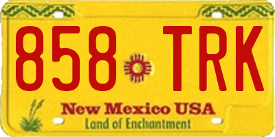 NM license plate 858TRK