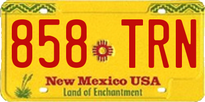 NM license plate 858TRN