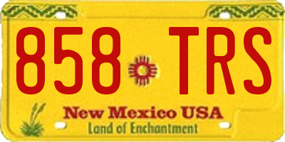 NM license plate 858TRS
