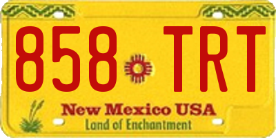NM license plate 858TRT