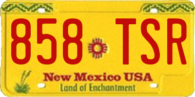 NM license plate 858TSR