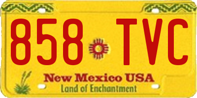NM license plate 858TVC