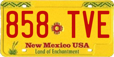 NM license plate 858TVE