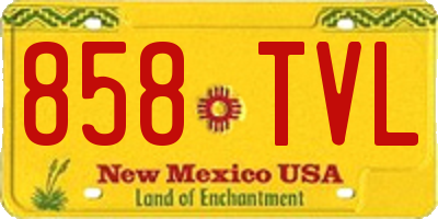 NM license plate 858TVL