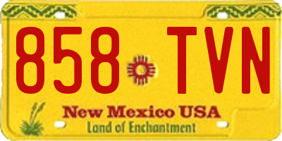 NM license plate 858TVN