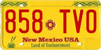 NM license plate 858TVO