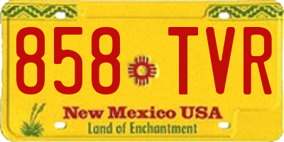 NM license plate 858TVR