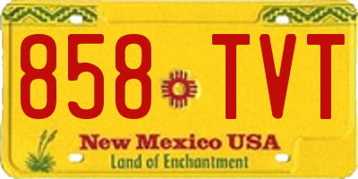 NM license plate 858TVT