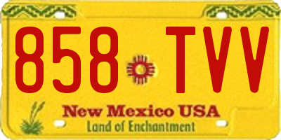 NM license plate 858TVV