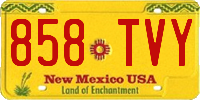 NM license plate 858TVY