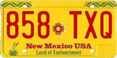 NM license plate 858TXQ