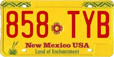 NM license plate 858TYB