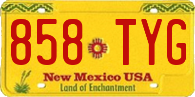 NM license plate 858TYG