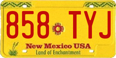 NM license plate 858TYJ
