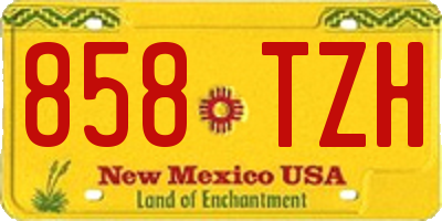 NM license plate 858TZH