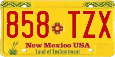 NM license plate 858TZX