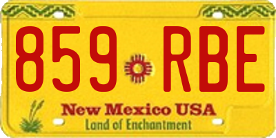 NM license plate 859RBE