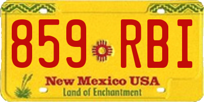 NM license plate 859RBI