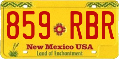 NM license plate 859RBR