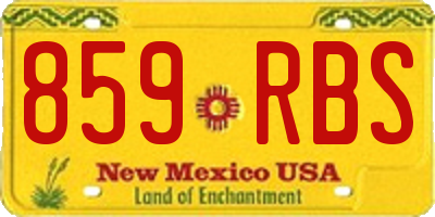 NM license plate 859RBS