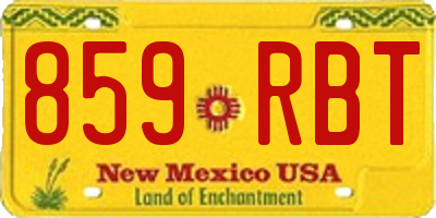 NM license plate 859RBT