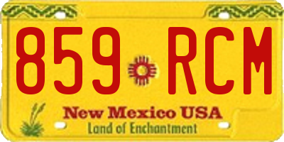 NM license plate 859RCM