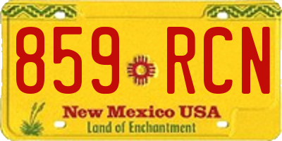NM license plate 859RCN
