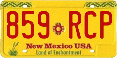 NM license plate 859RCP