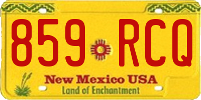 NM license plate 859RCQ