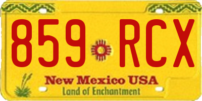 NM license plate 859RCX