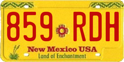 NM license plate 859RDH