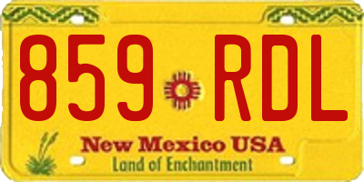 NM license plate 859RDL