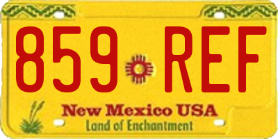 NM license plate 859REF