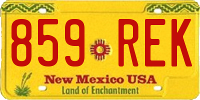 NM license plate 859REK