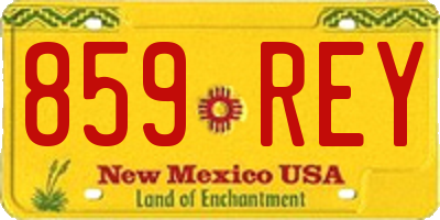 NM license plate 859REY