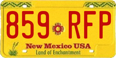 NM license plate 859RFP