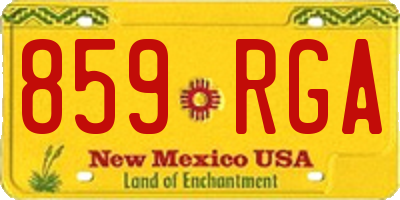 NM license plate 859RGA