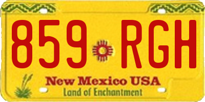 NM license plate 859RGH