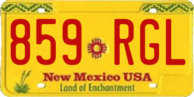 NM license plate 859RGL