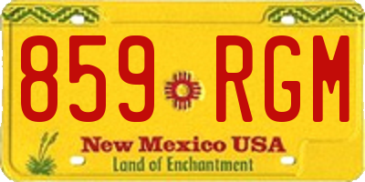NM license plate 859RGM