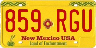 NM license plate 859RGU