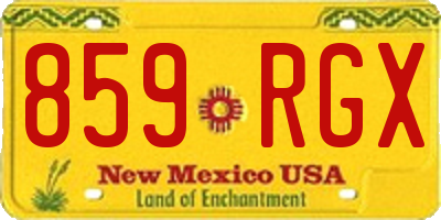 NM license plate 859RGX