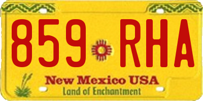 NM license plate 859RHA