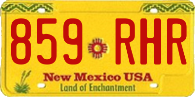 NM license plate 859RHR