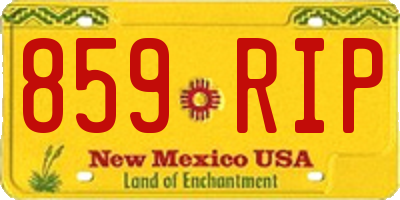 NM license plate 859RIP